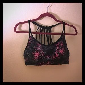 Strappy back sports bra